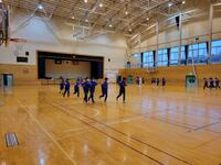 準備運動の後、ランニング