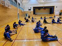 最後はストレッチです