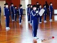 ６年生から励ましの言葉をいただきました。