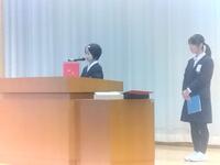 １年生代表の発表です。