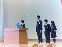 二学期の反省を生かして三学期のめあてを発表していました。