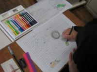 イラストを使ってメジロについてまとめました