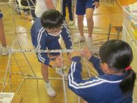 発想やイメージを出し合い、完成間近です