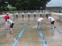 仕上げの磨きです