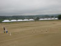 児童席にはテントを張り、熱中症対策もＯＫです