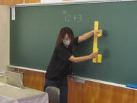 １２＋３をブロックで考えると････。