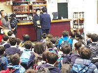 代表児童が立派にあいさつしました。