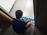 トイレのスリッパを並べます。素晴らしい❗️