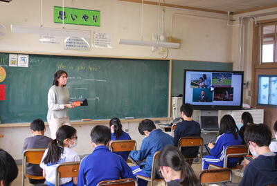 5年生との最後の授業です。