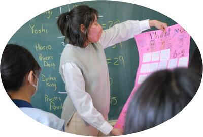 こちらでは、寄せ書きを贈っていました。